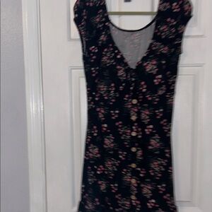No Boundaries Black Floral Mini Dress